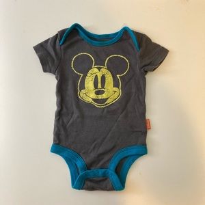 Disney Mickey Mouse Grey Onesie 0-3mo
